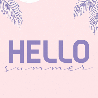carte Hello &eacute;t&eacute; color&eacute; sous un ciel pastel 