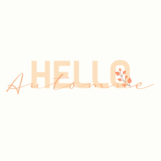 carte Hello Automne et fleurs d&eacute;licates 