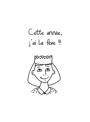 carte Cette ann&eacute;e, j'ai la f&egrave;ve avec joie 