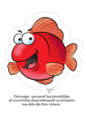 carte Poisson rigolo &agrave; accrocher discr&egrave;tement 