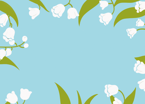 carte Muguet floral sous un ciel printanier 