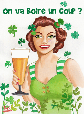 carte On va boire un coup pour la f&ecirc;te irlandaise 