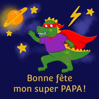 carte Super papa, le h&eacute;ros intergalactique 