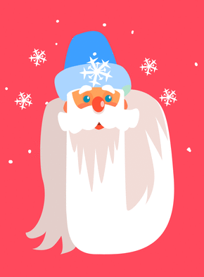 carte Saint Nicolas sous la neige enchant&eacute;e 