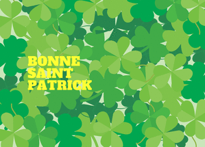 carte Tr&egrave;fles brillants pour une f&ecirc;te de Saint Patrick 