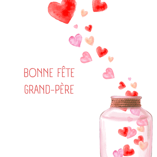 carte Coeurs flottants pour un grand-p&egrave;re sp&eacute;cial 