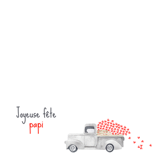 carte Camion de c&oelig;urs pour une f&ecirc;te joyeuse 