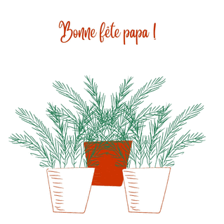 carte Jardin de plantes pour une f&ecirc;te des p&egrave;res chaleureuse 